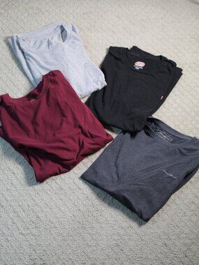 Various Brands Size XL SS & LS T-Shirts - Wrangler, Eddie Bauer, Stafford, MM